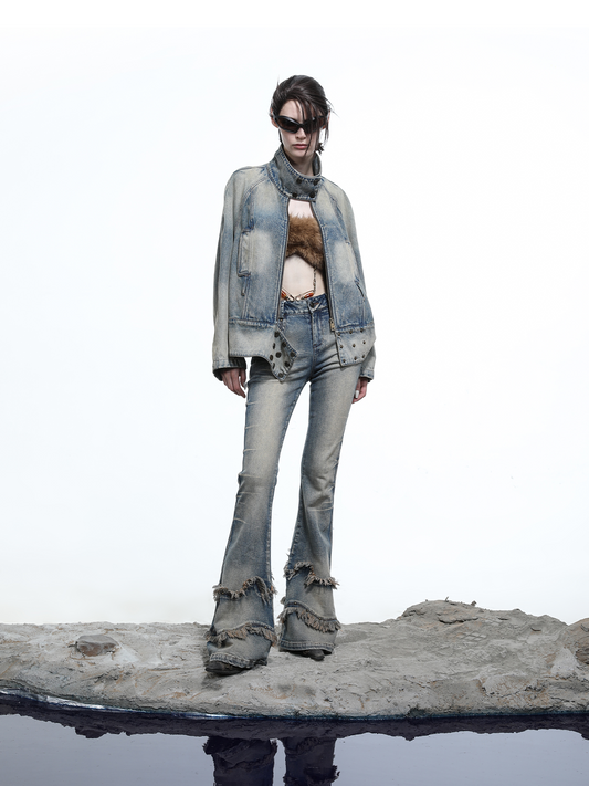 STONE WASH DENIM JACKET