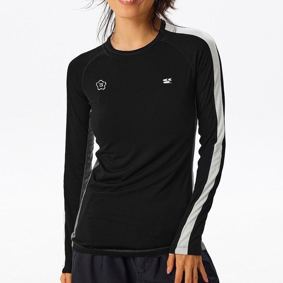 TENCEL LONG SLEEVE TEE WITH MERINO WOOL