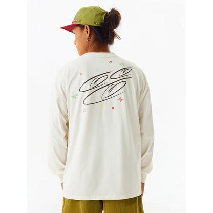 LONG SLEEVE HEART LOGO BACK GRAPHIC TEE