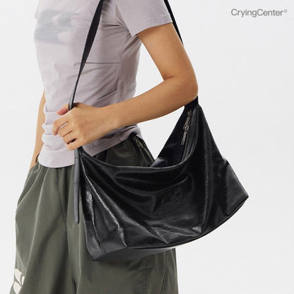 EMBOSSED SHOULDER BAG