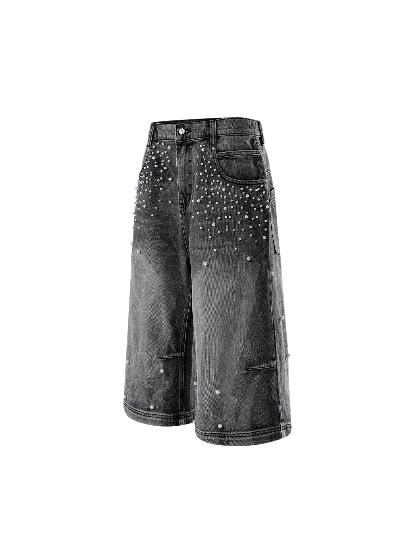  LUMINOUS DAWN KNIGHT PEARL ARMOR CROPPED JEANS