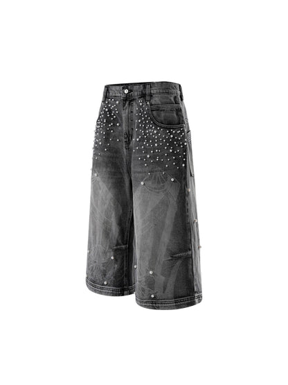  LUMINOUS DAWN KNIGHT PEARL ARMOR CROPPED JEANS