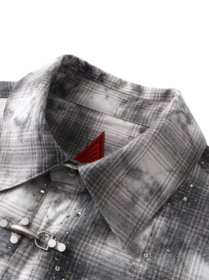 ECLIPSE OF THE BLOOD MOON PADDED RHINESTONE SHIRT