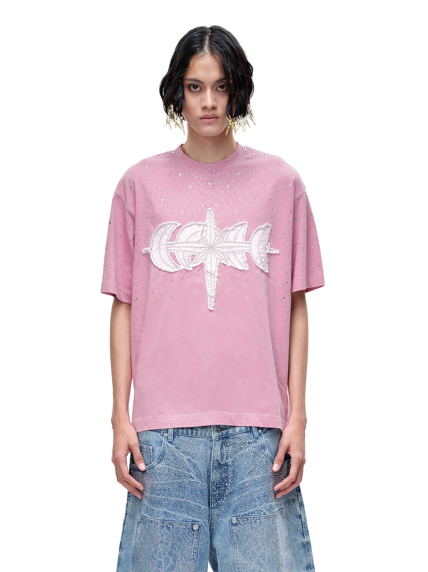 LUMINOUS DAWN RHINESTONE S/S TEE