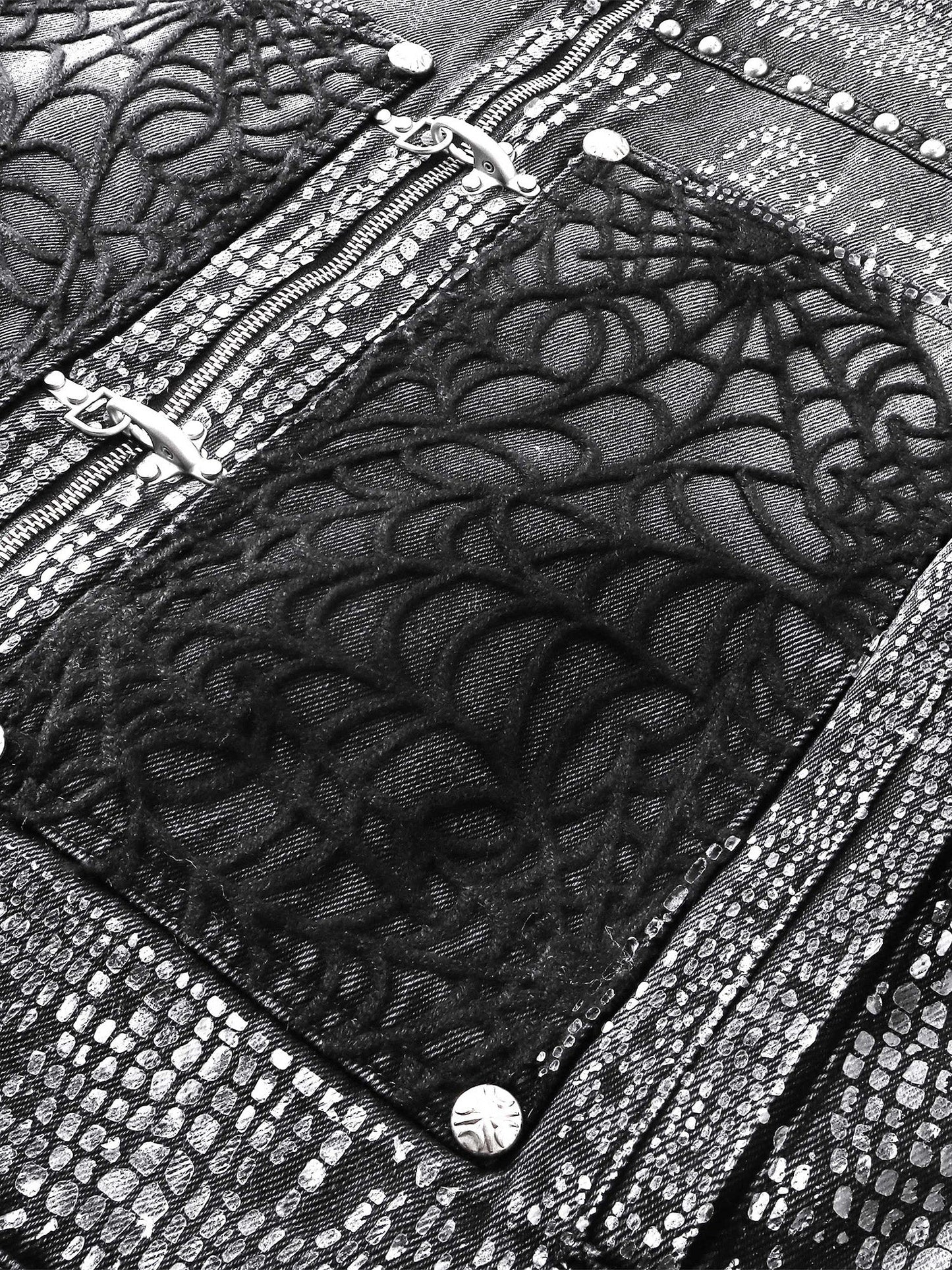 LUMINOUS DAWN FRINGED DENIM HOODEDVEST