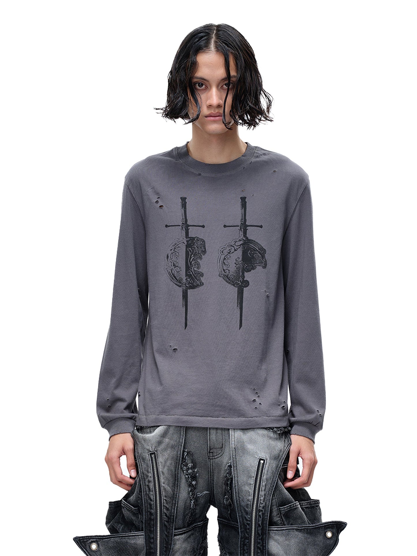 LUMINOUS DAWN SWORD & SHIELD L/S TEE