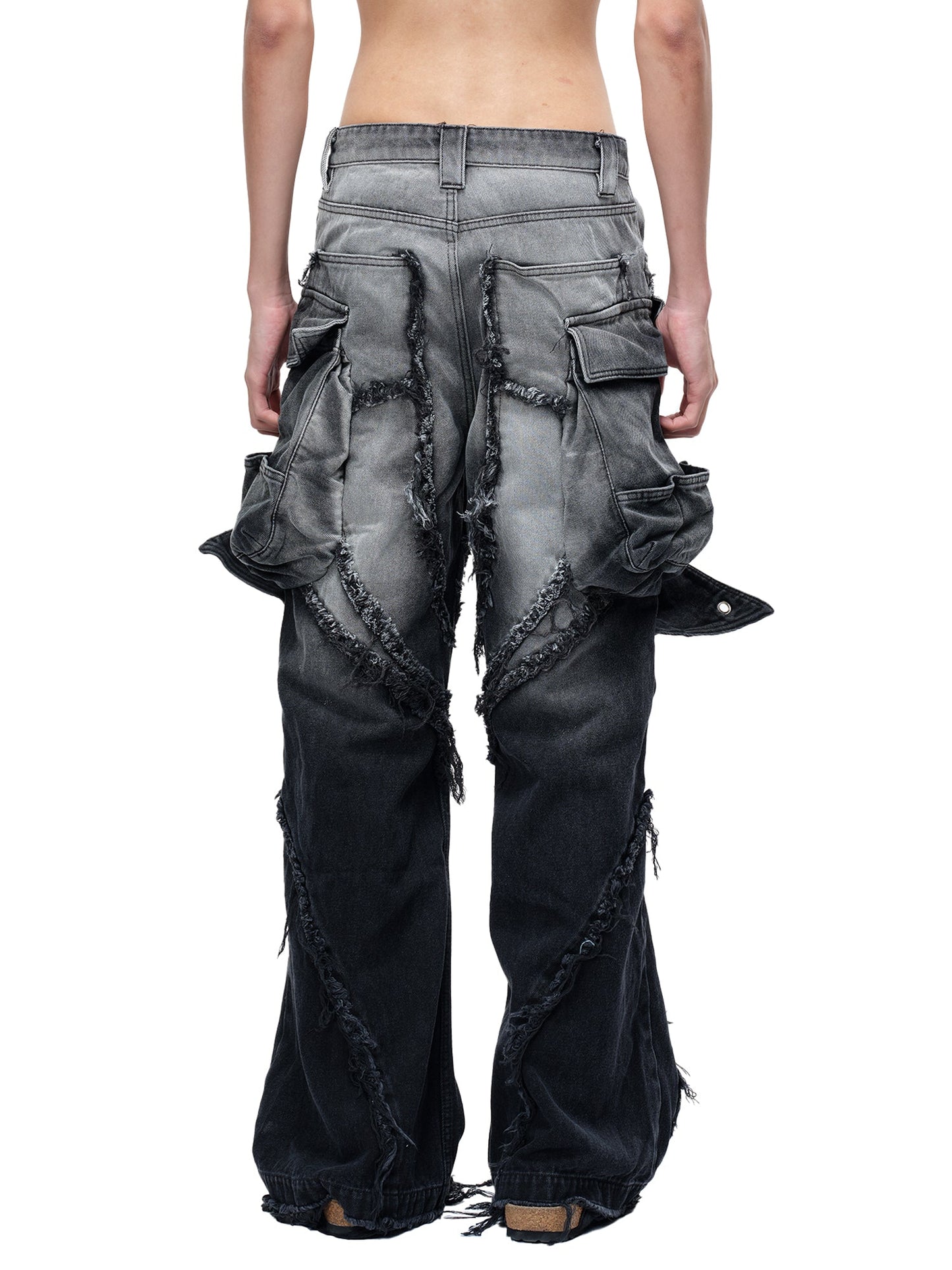 LUMINOUS DAWN SCULPTED BAT FLARE JEANS