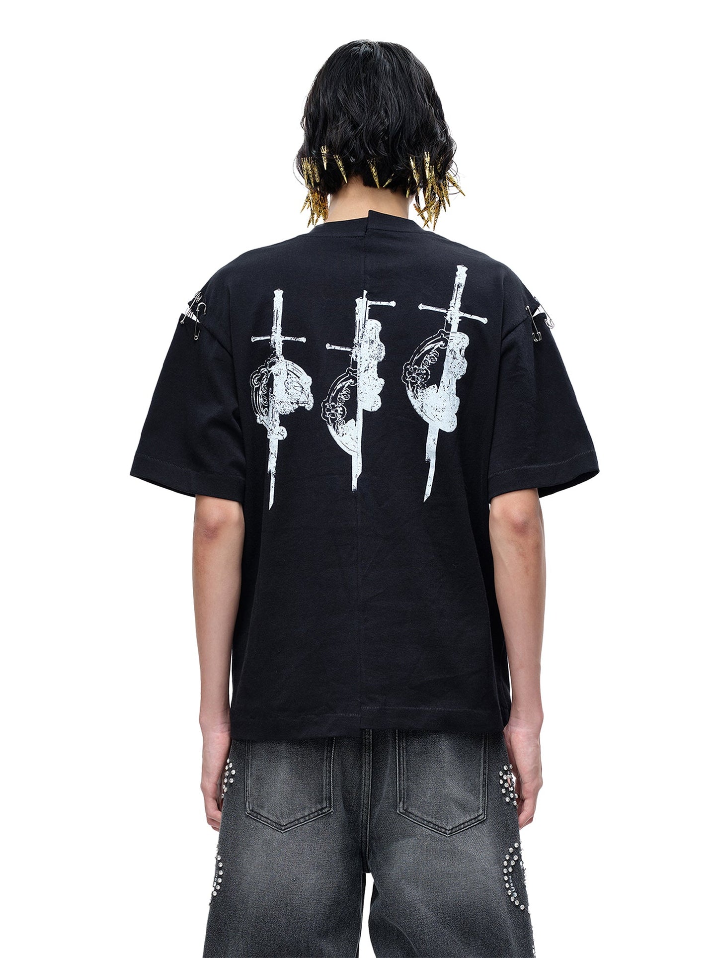 LUMINOUS DAWN DESTROYED PATCHWORK S/S TEE