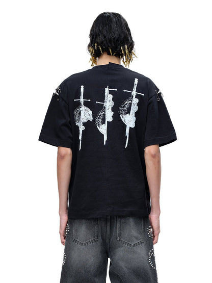 LUMINOUS DAWN DESTROYED PATCHWORK S/S TEE
