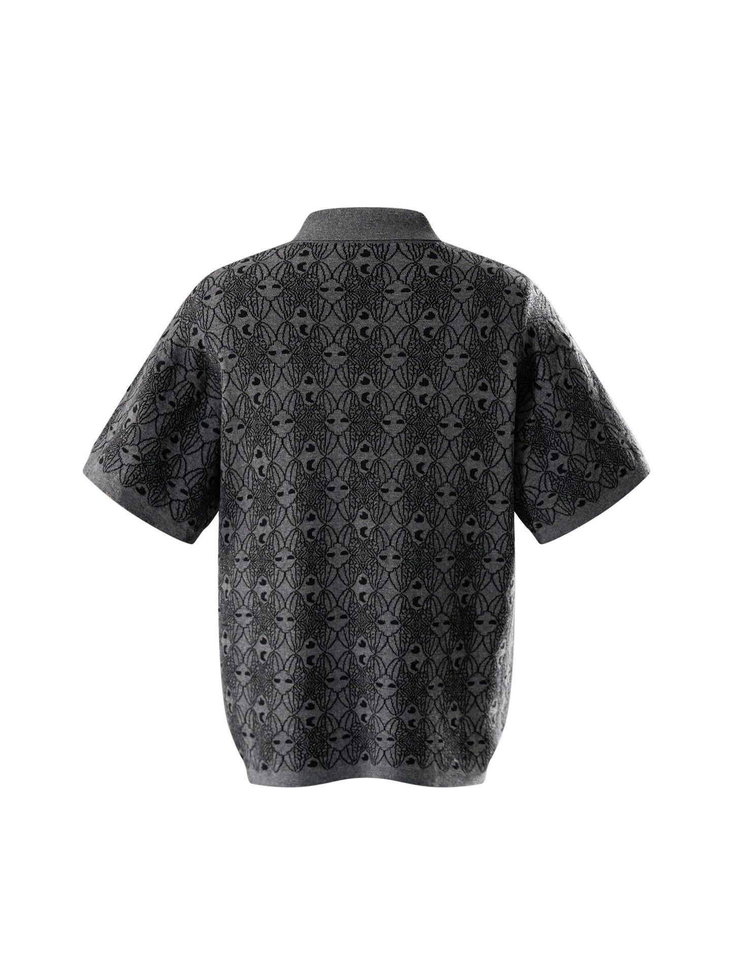 LUMINOUS DAWN BAT PATTERN POLO TEE