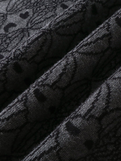 LUMINOUS DAWN BAT PATTERN POLO TEE