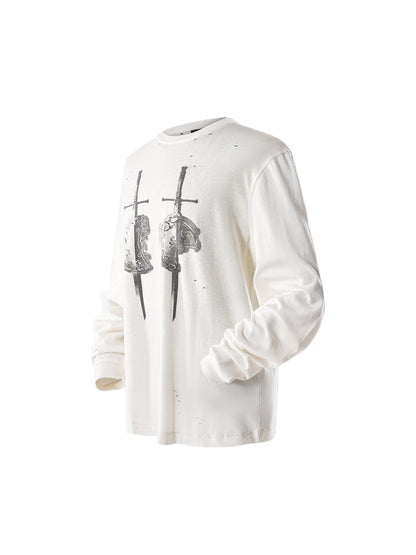 LUMINOUS DAWN SWORD & SHIELD L/S TEE