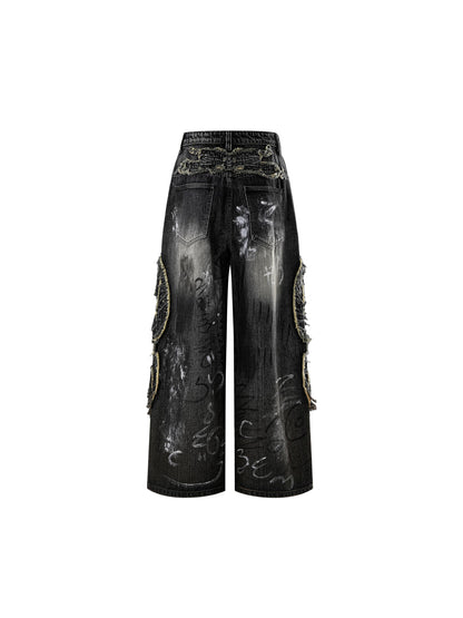 LUMINOUS DAWN GRAFFITI JEANS