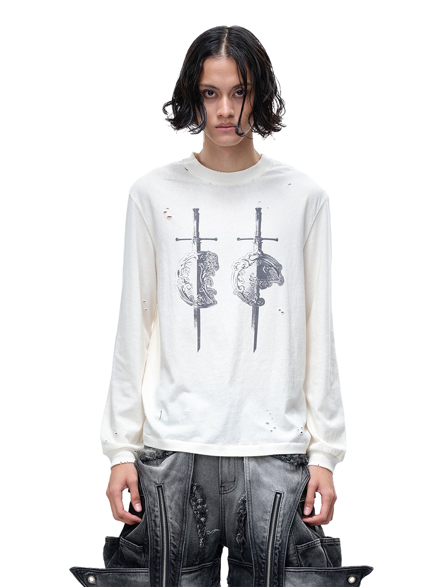 LUMINOUS DAWN SWORD & SHIELD L/S TEE