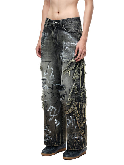 LUMINOUS DAWN GRAFFITI JEANS