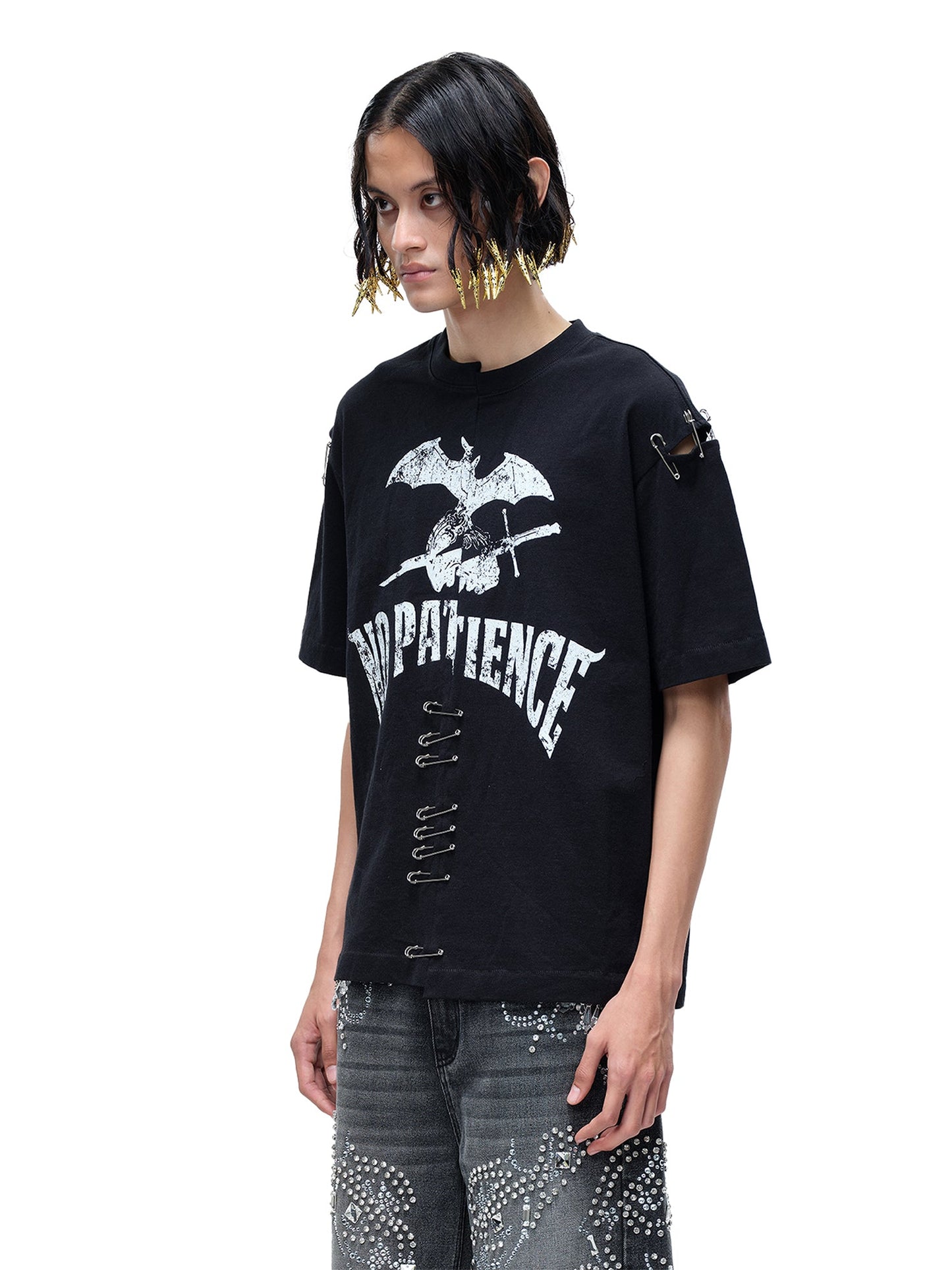LUMINOUS DAWN DESTROYED PATCHWORK S/S TEE