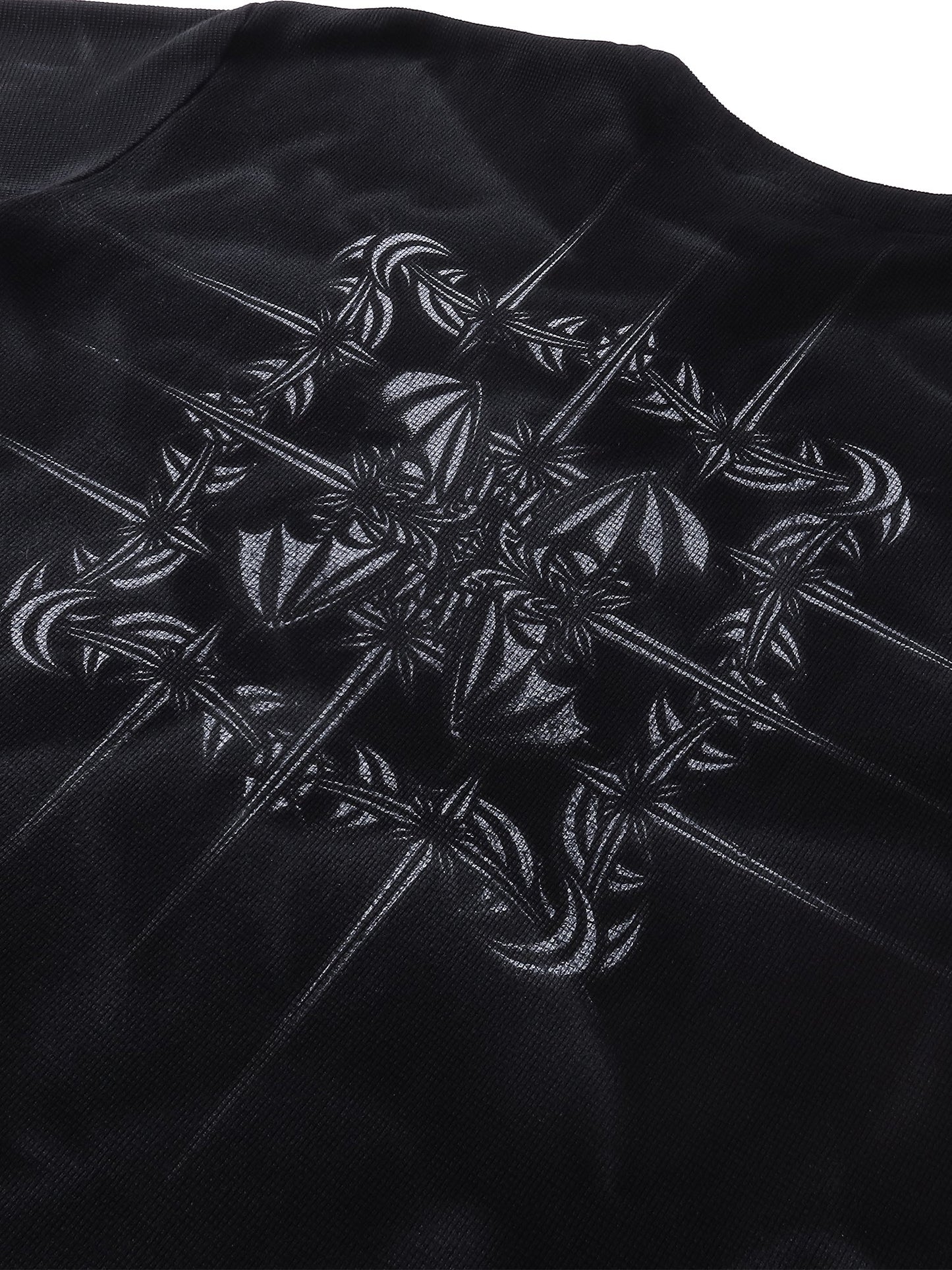 LUMINOUS DAWN WAFFLE-KNIT L-S TEE