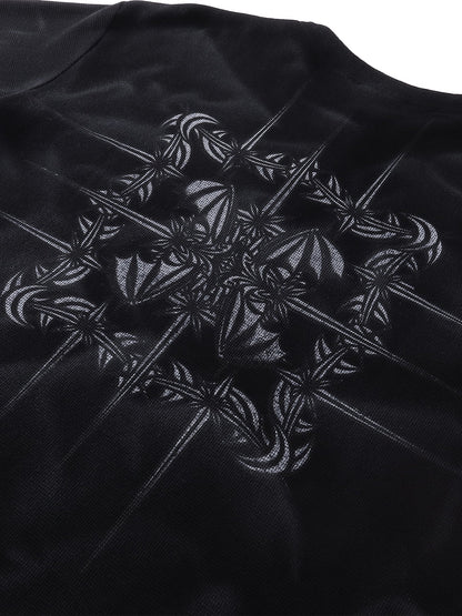 LUMINOUS DAWN WAFFLE-KNIT L-S TEE