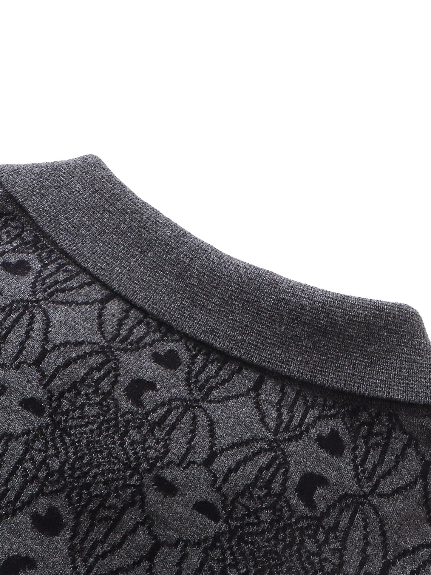 LUMINOUS DAWN BAT PATTERN POLO TEE