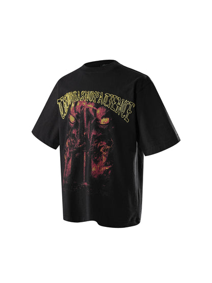 LUMINOUS DAWN DISTRESSED PATTERN S/S TEE