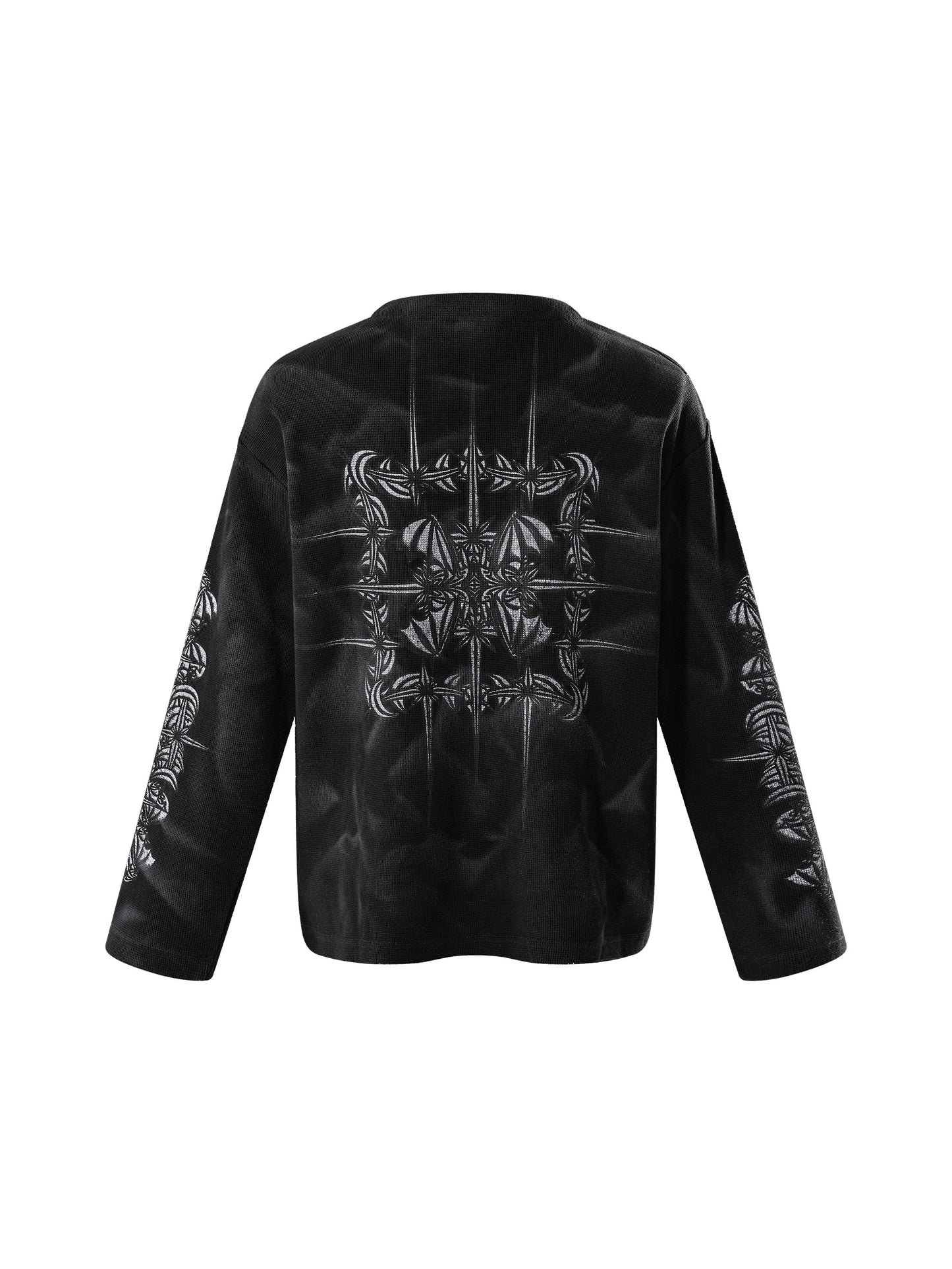 LUMINOUS DAWN WAFFLE-KNIT L-S TEE