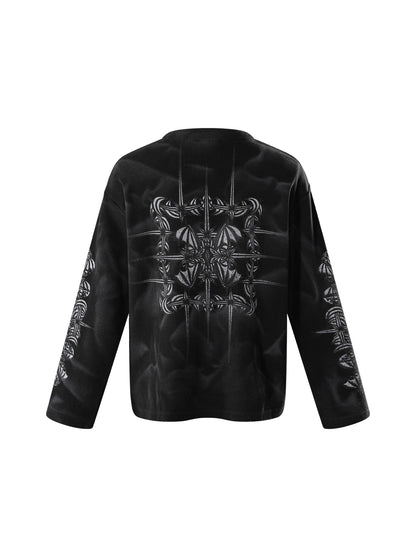 LUMINOUS DAWN WAFFLE-KNIT L-S TEE