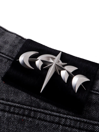 LUMINOUS DAWN RHINESTONE COBWEB  CROPPED JEANS