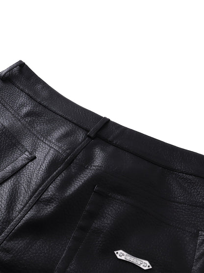 LUMINOUS DAWN  LEATHER SHORTS