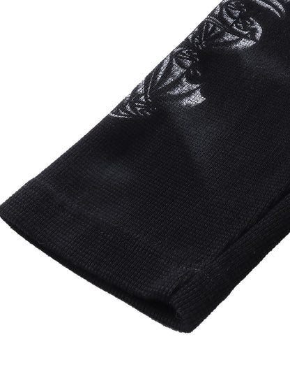 LUMINOUS DAWN WAFFLE-KNIT L-S TEE