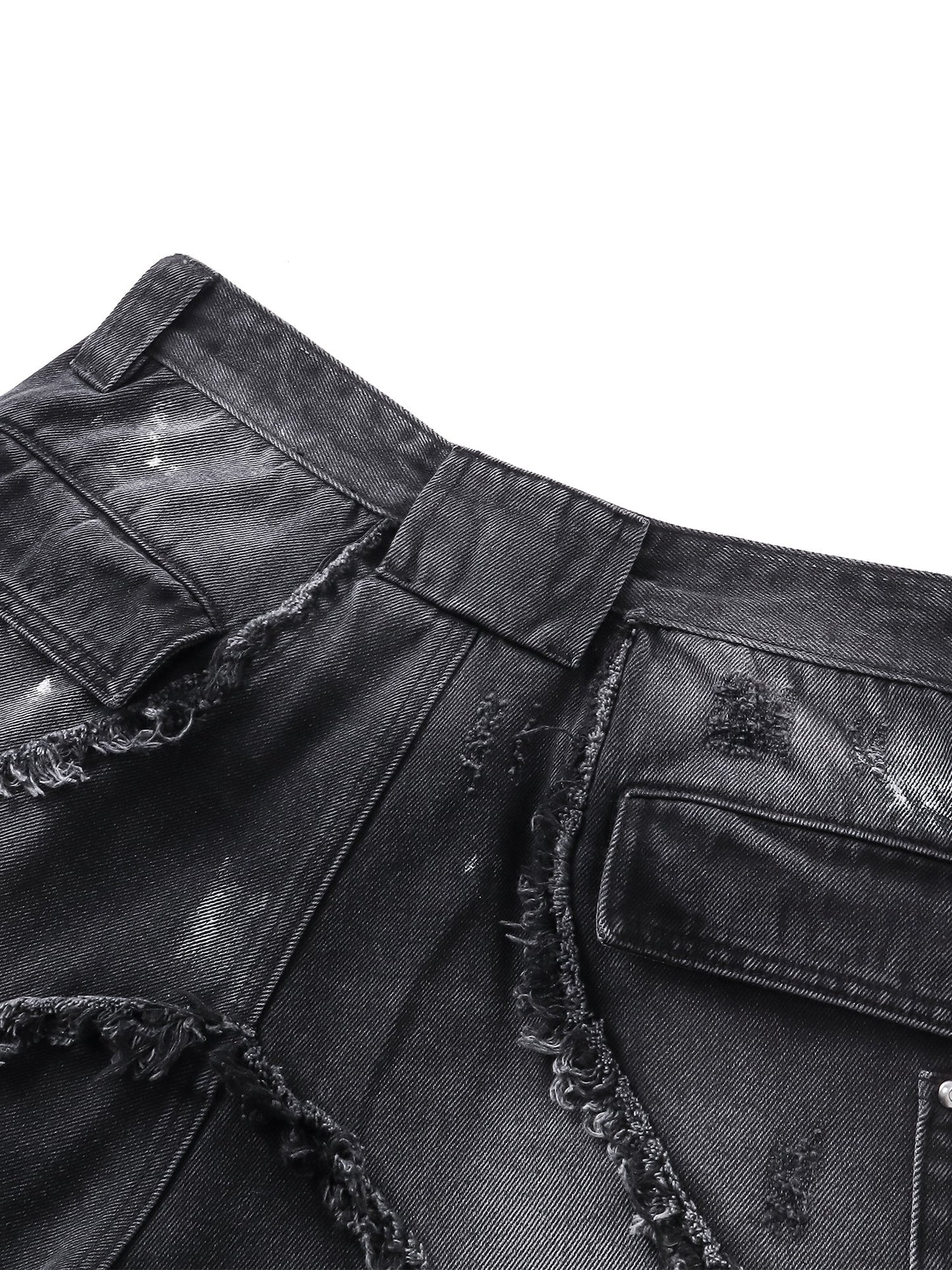 LUMINOUS DAWN RIVET RIBBON BAGGY JEANS