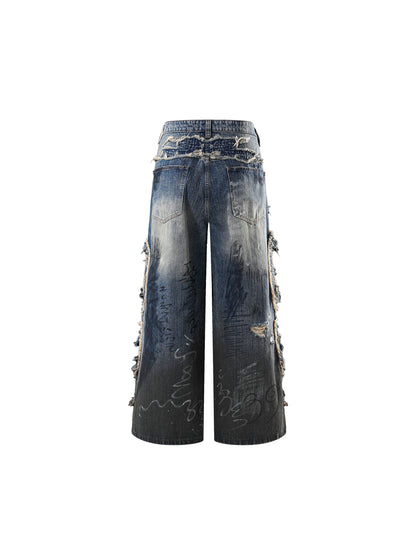 LUMINOUS DAWN GRAFFITI JEANS