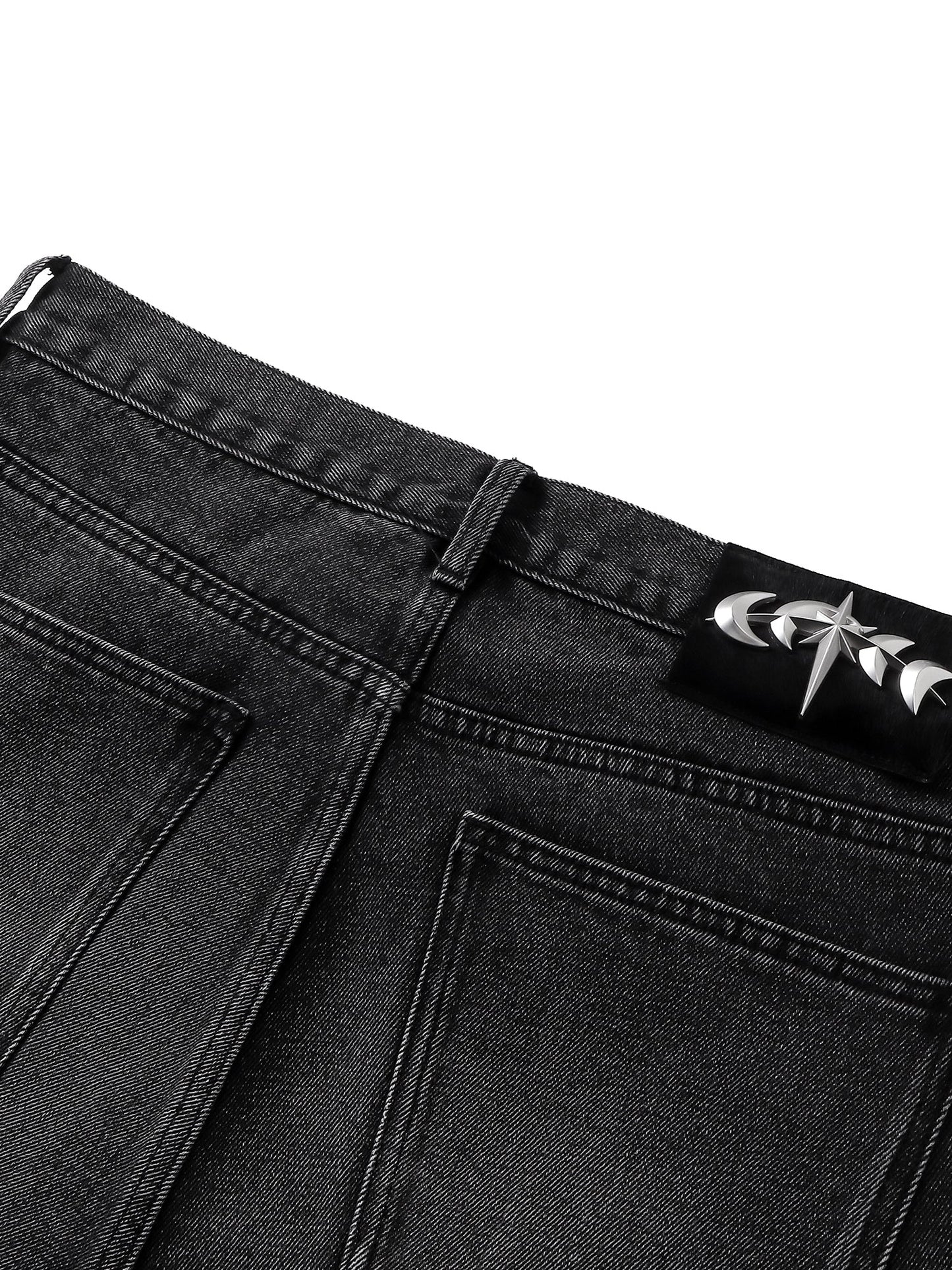 LUMINOUS DAWN RHINESTONE CROPPED JEANS