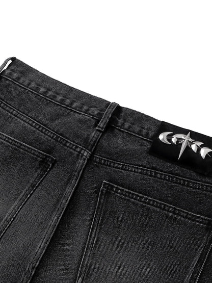 LUMINOUS DAWN RHINESTONE CROPPED JEANS