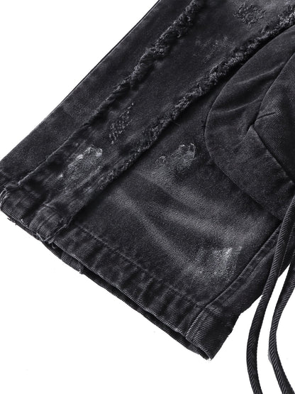 LUMINOUS DAWN RIVET RIBBON BAGGY JEANS