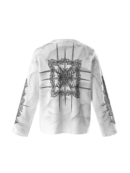 LUMINOUS DAWN WAFFLE-KNIT L-S TEE