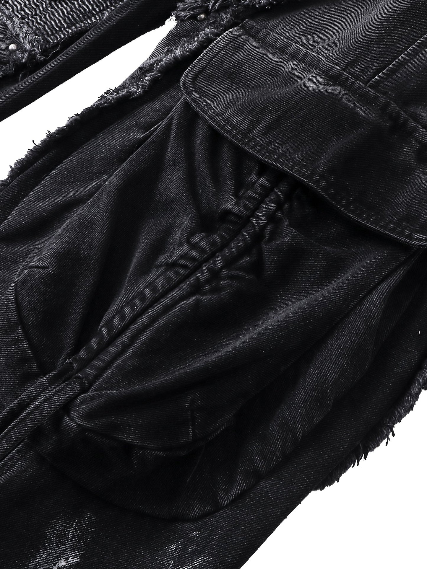 LUMINOUS DAWN RIVET RIBBON BAGGY JEANS