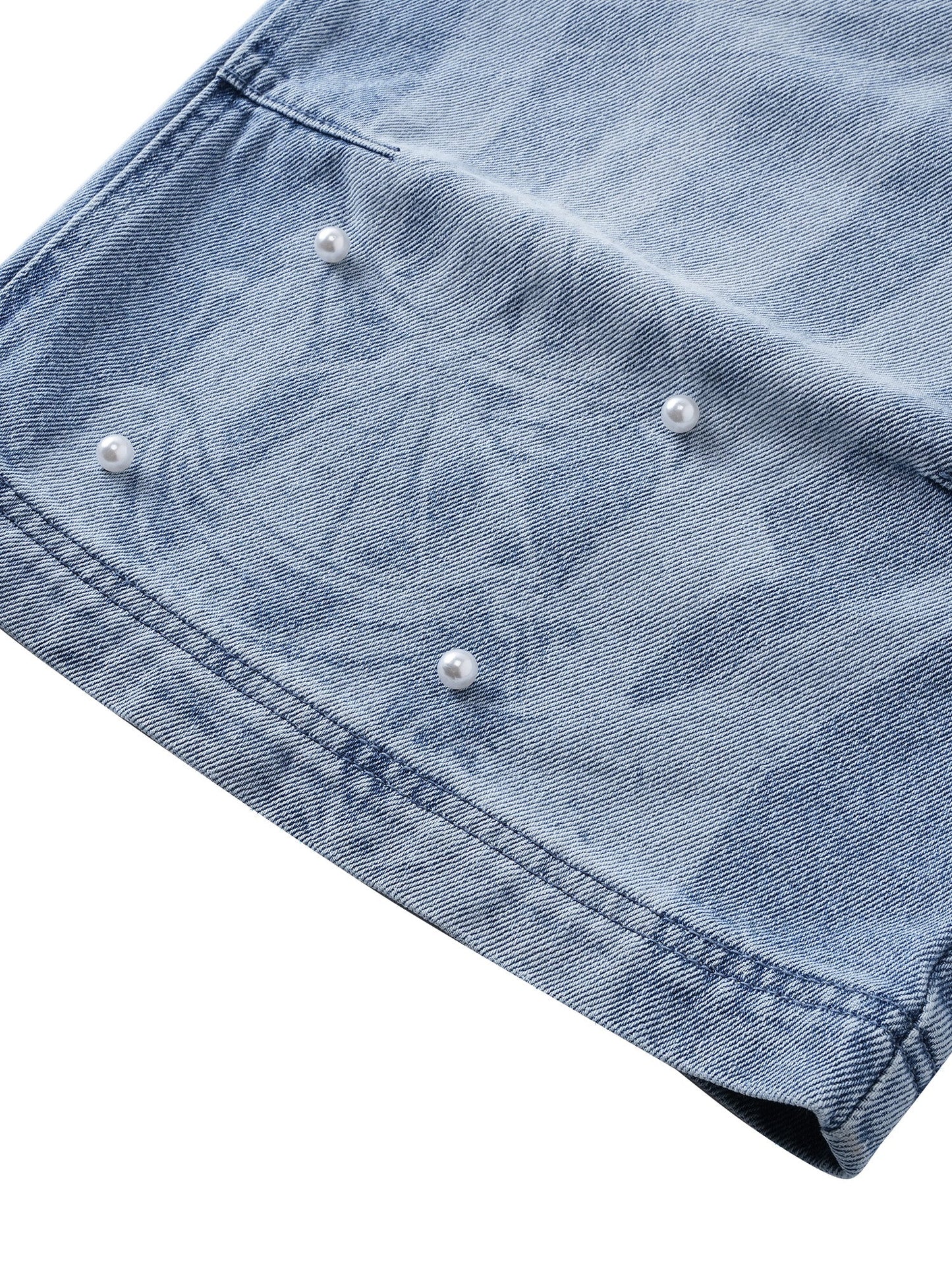  LUMINOUS DAWN KNIGHT PEARL ARMOR CROPPED JEANS