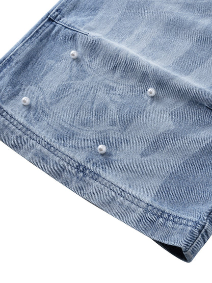  LUMINOUS DAWN KNIGHT PEARL ARMOR CROPPED JEANS