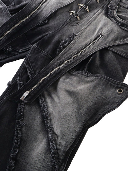 LUMINOUS DAWN SCULPTED BAT FLARE JEANS