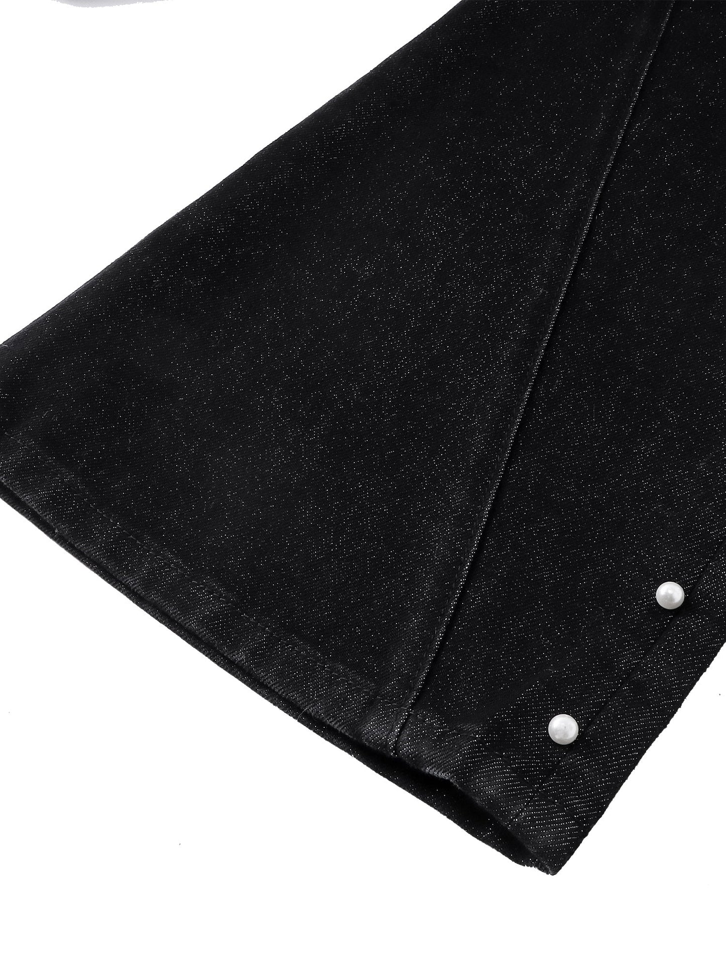 LUMINOUS DAWN ASTRAL METAL LOGO SILKY FLARE JEANS