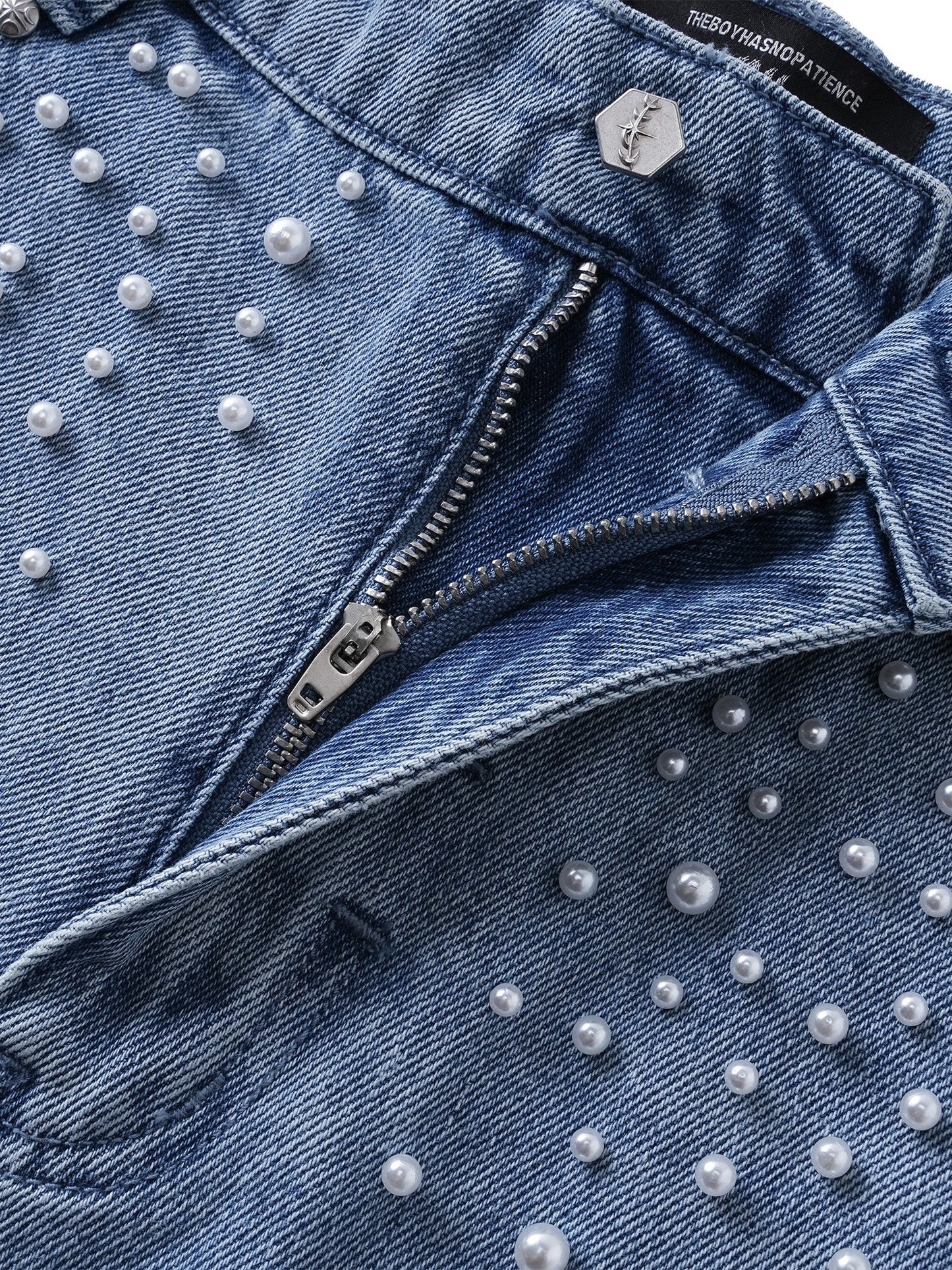  LUMINOUS DAWN KNIGHT PEARL ARMOR CROPPED JEANS