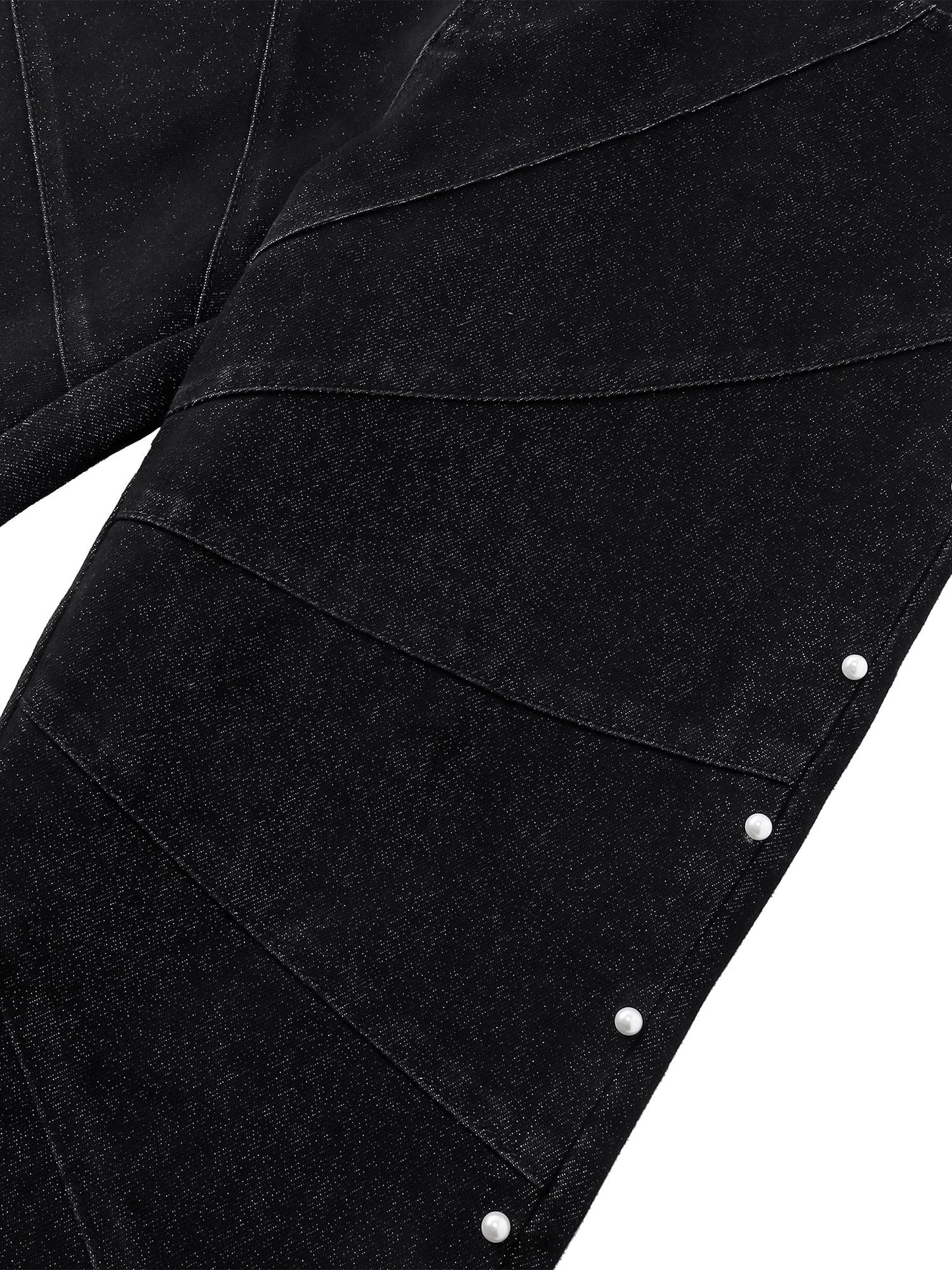 LUMINOUS DAWN ASTRAL METAL LOGO SILKY FLARE JEANS