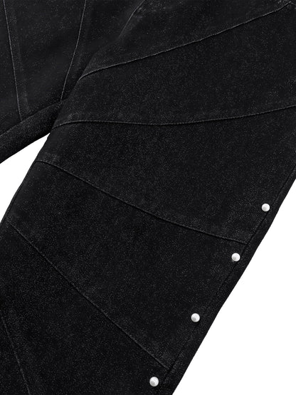 LUMINOUS DAWN ASTRAL METAL LOGO SILKY FLARE JEANS