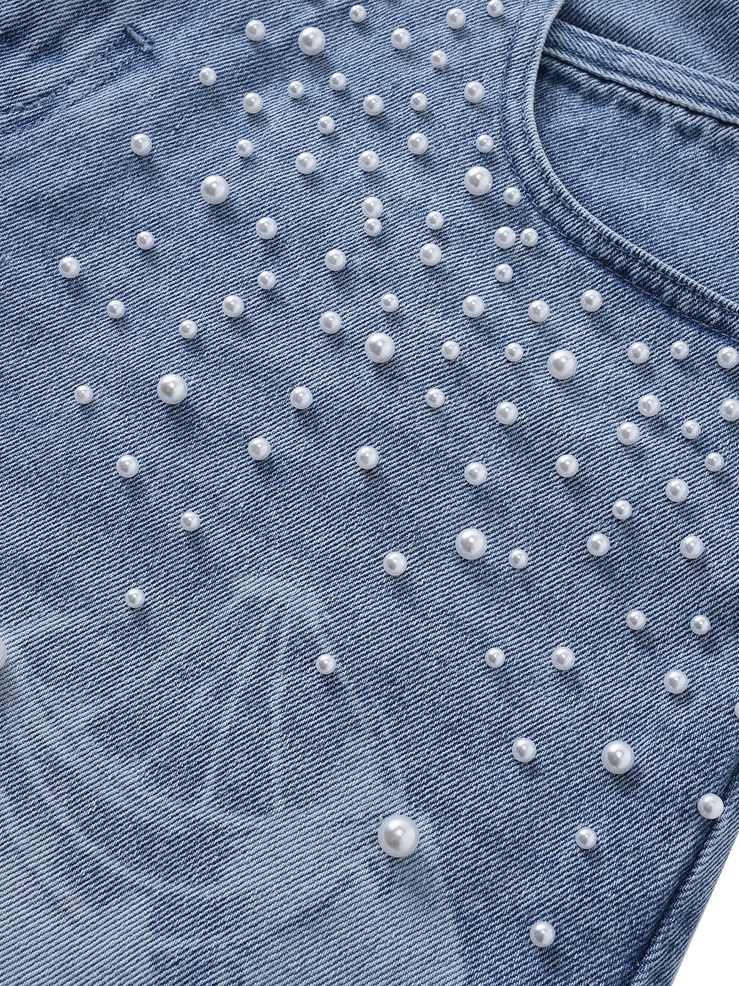  LUMINOUS DAWN KNIGHT PEARL ARMOR CROPPED JEANS