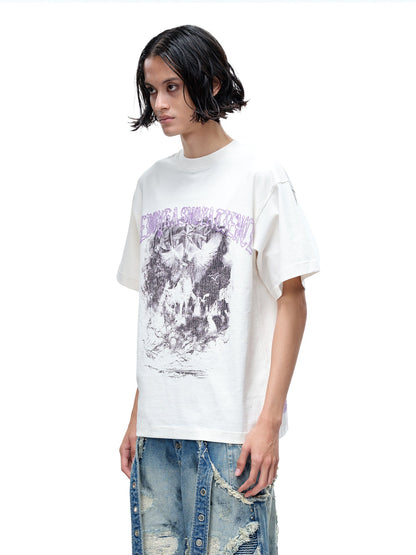 LUMINOUS DAWN DISTRESSED PATTERN S/S TEE