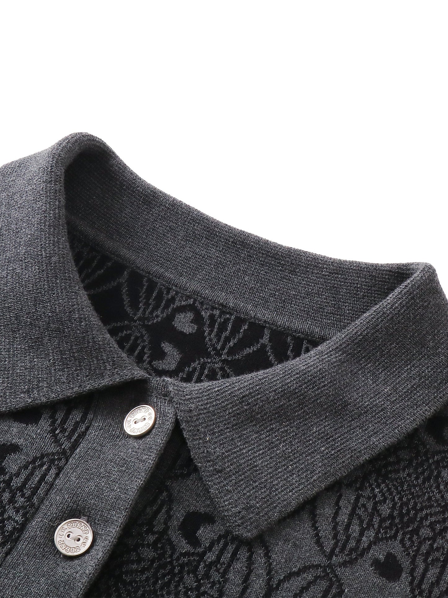 LUMINOUS DAWN BAT PATTERN POLO TEE