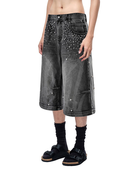  LUMINOUS DAWN KNIGHT PEARL ARMOR CROPPED JEANS