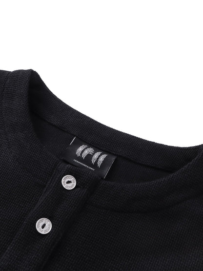 LUMINOUS DAWN WAFFLE-KNIT L-S TEE