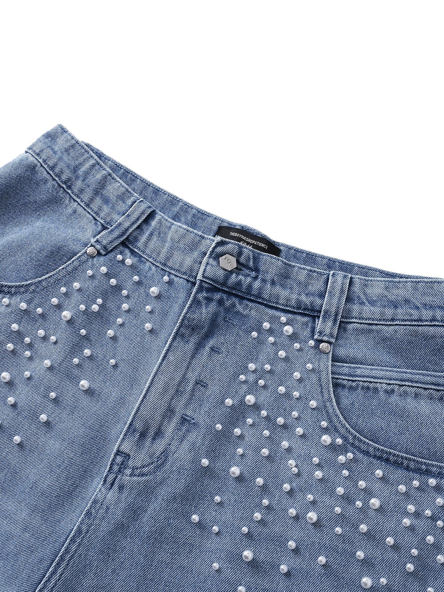  LUMINOUS DAWN KNIGHT PEARL ARMOR CROPPED JEANS