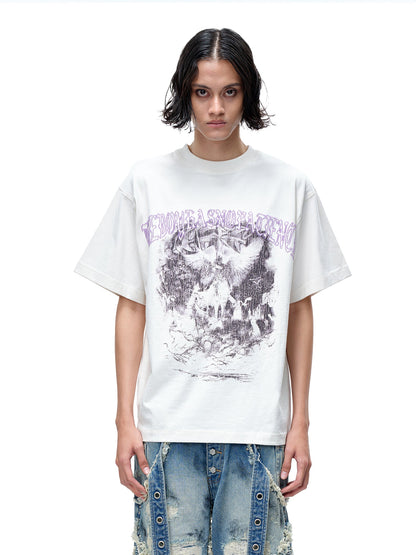LUMINOUS DAWN DISTRESSED PATTERN S/S TEE